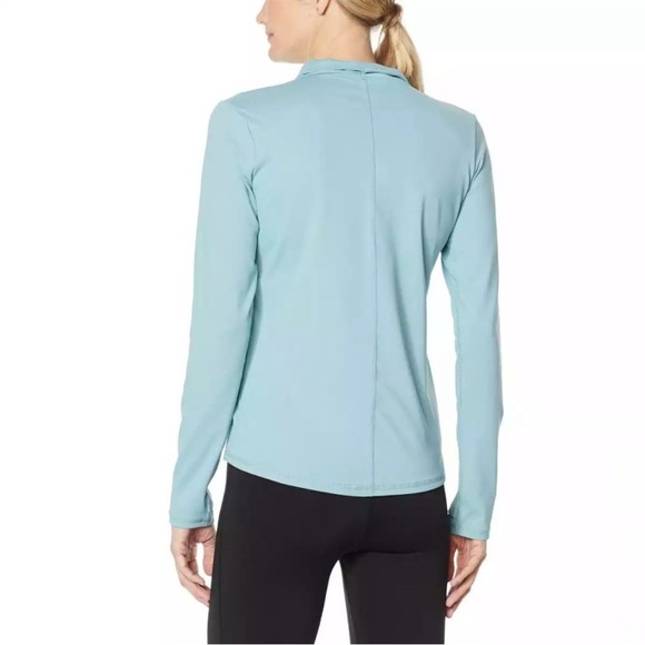 NEW! Shadow Sport Fitted Mock-Neck Zip Front Athletic Jacket, Lt Blue. M, XL - Picture 4 of 14